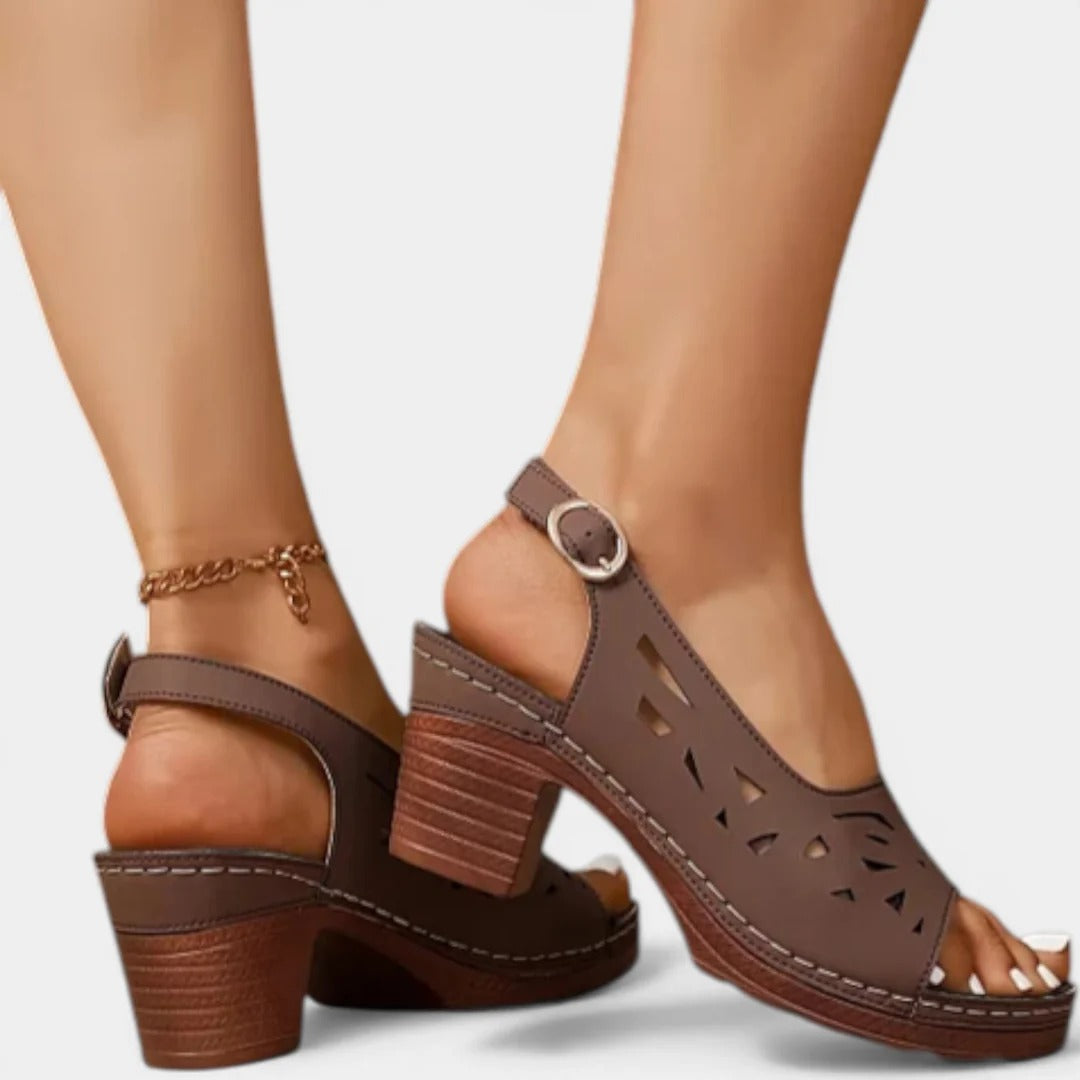 Liora | Sandalias de tacón cómodo con soporte ortopédico