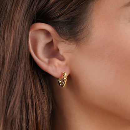 Pendientes Mónica detalle del trenzado