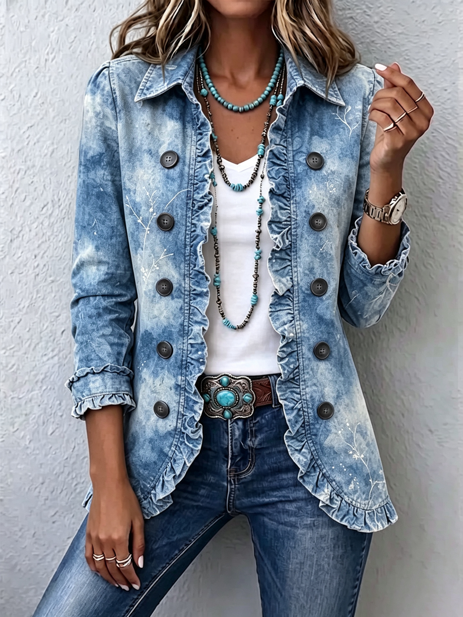 Chaqueta Ginebra en azul, vista frontal