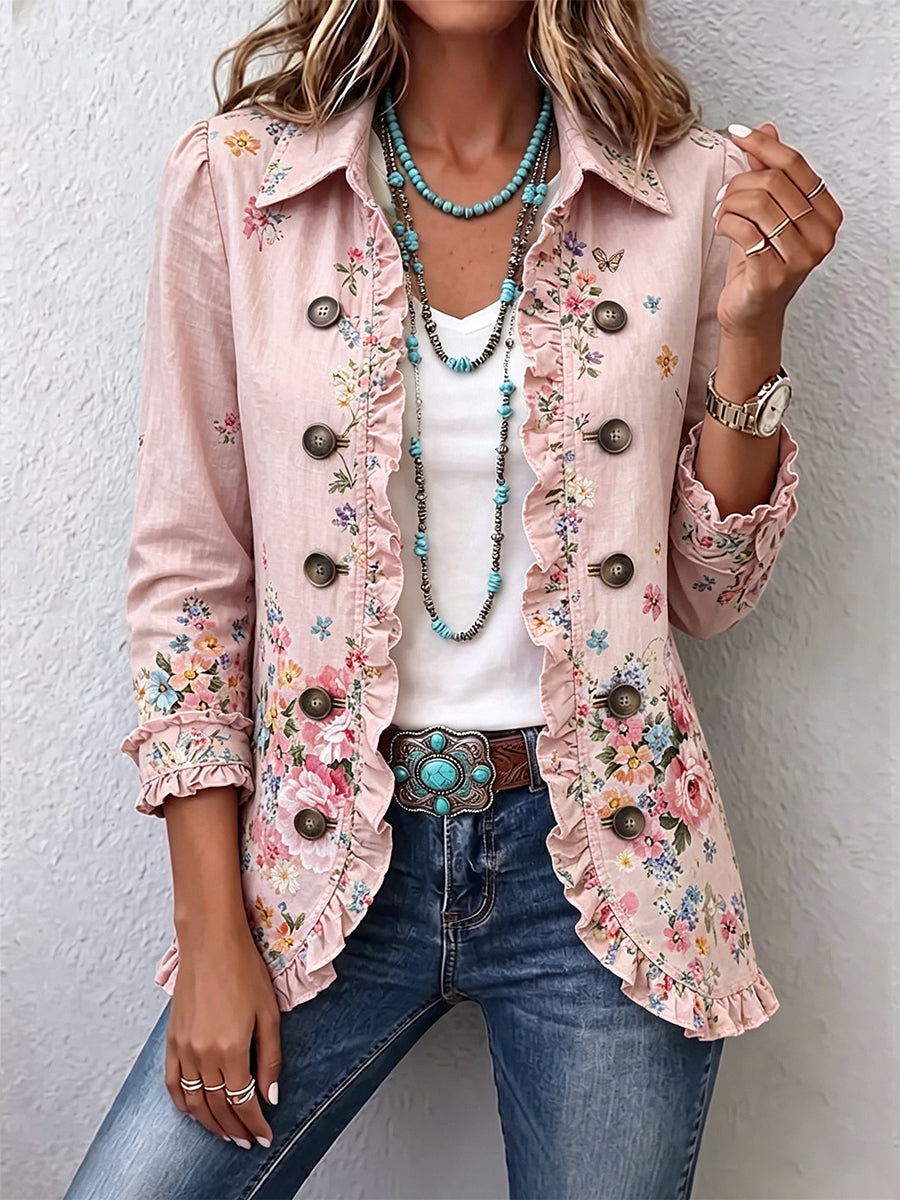 Chaqueta Martina en rosa, vista frontal