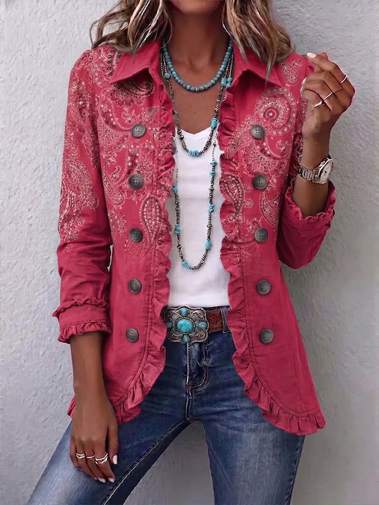 Chaqueta Isolda en rosa, vista frontal