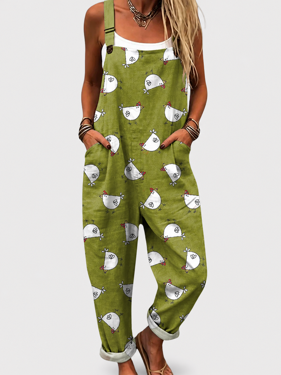Peto verde con pollitos
