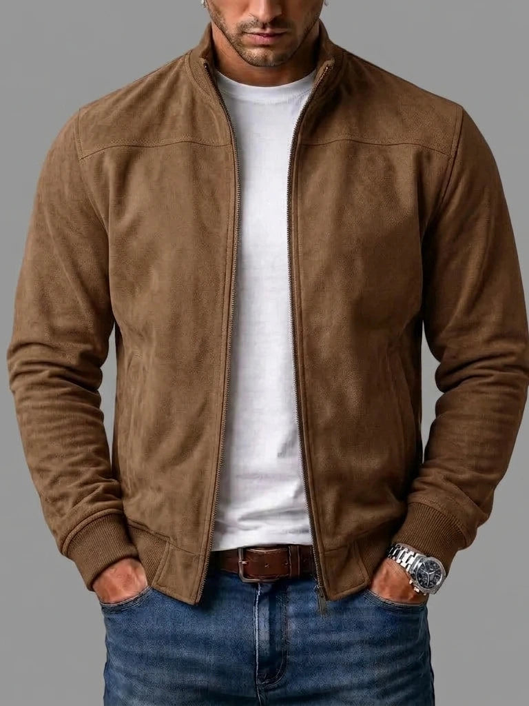 Bomber Valero en marrón, vista frontal
