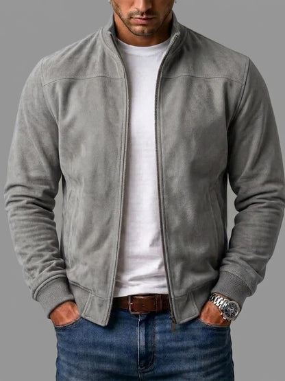 Bomber Valero en gris, vista frontal