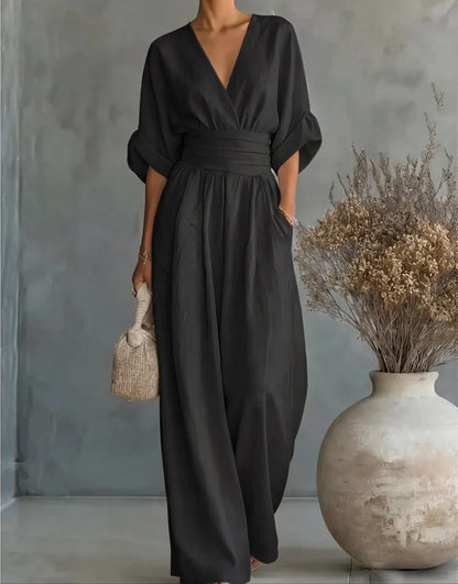 Mono Valentina | Mono Elegante con Escote en V y Manga Ancha